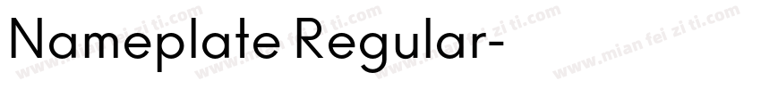 Nameplate Regular字体转换